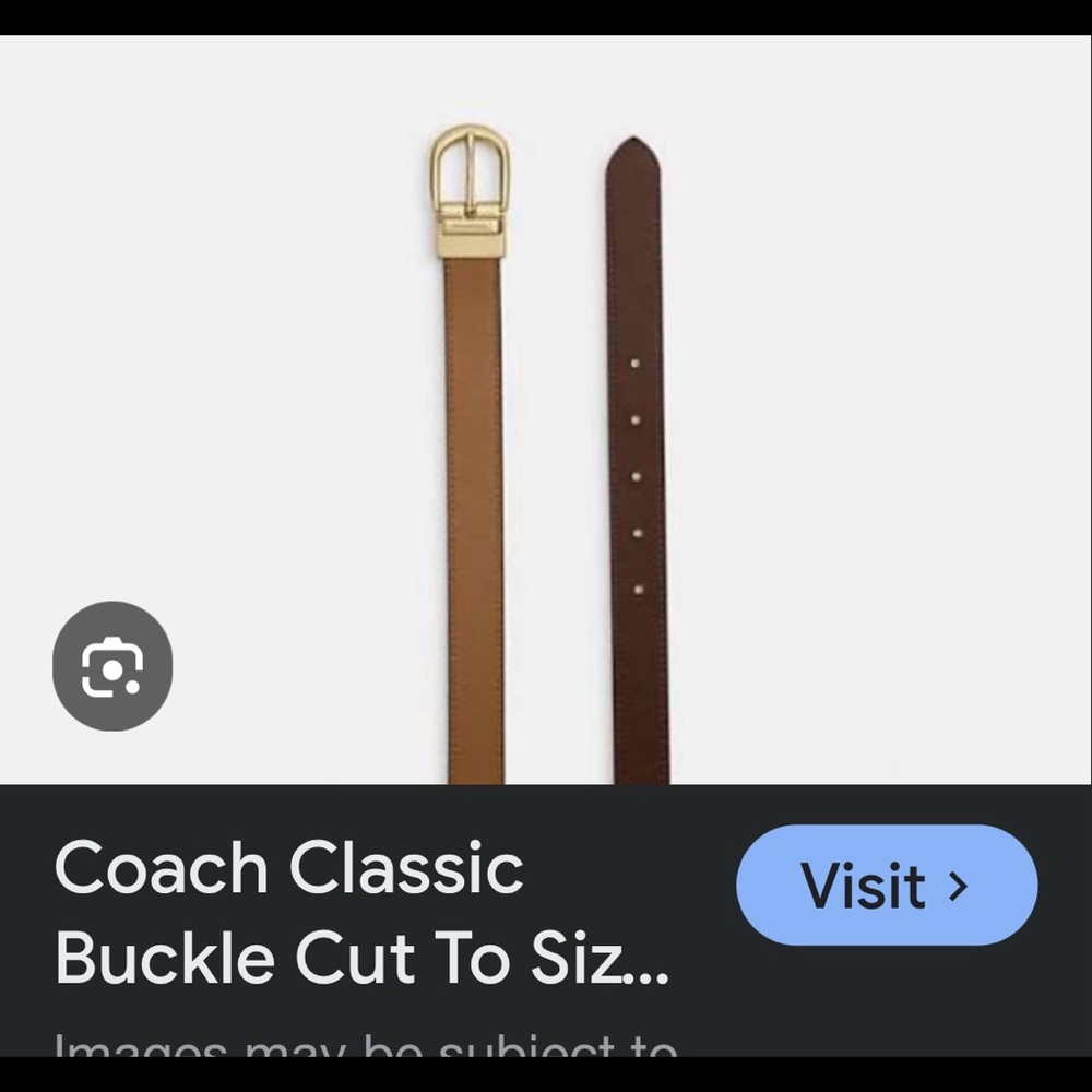Coach 25mm wide belt.  Reversible